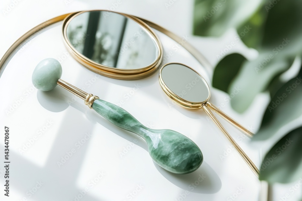 Facial Roller and Mirrors on Elegant Surface