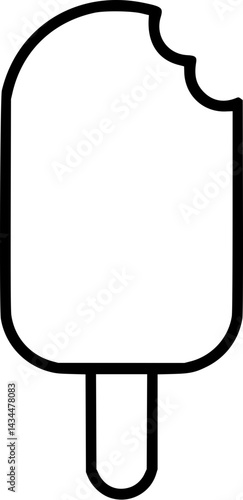 Popsicle Icon – Minimal Silhouette Style