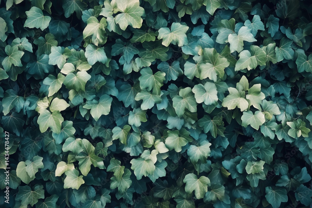 Dense Green Ivy Leaves Covering the Ground in a Shaded Area During Daylight Hours