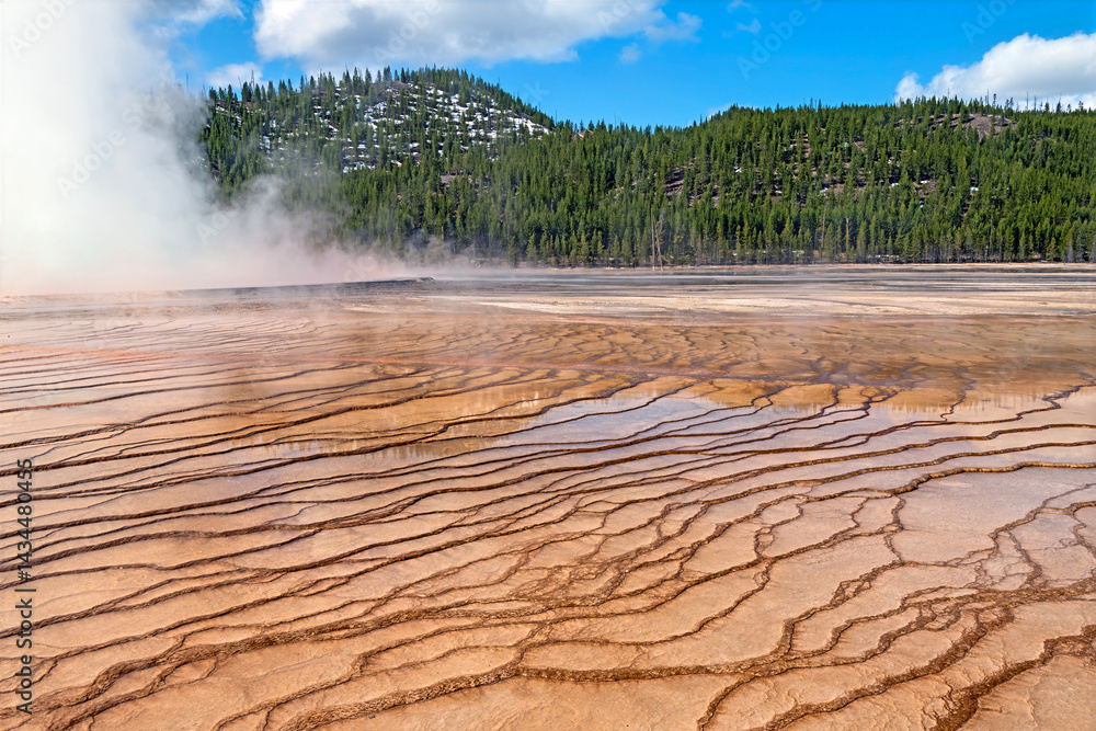 Terraced Limestone Steps at Grand Prismatic Spring