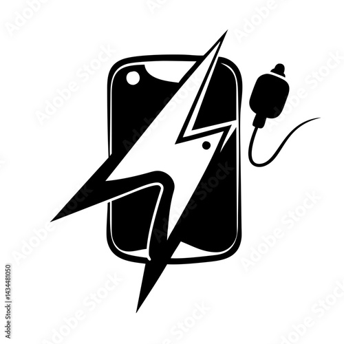 abstract battery charging icon, abstract battery charging silhouette vector illustration-simple silhouette illustration of abstract battery charging,abstract battery charging vector