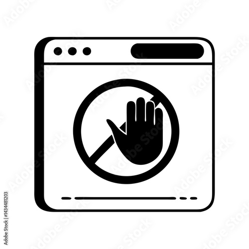 adblock icon, adblock silhouette vector illustration-simple silhouette illustration of adblock,adblock vector