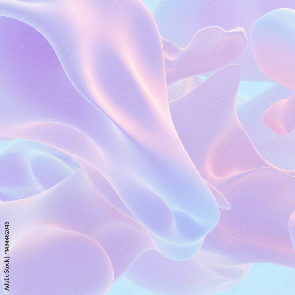 Obraz premium Abstract Pastel Fluid Shapes Background