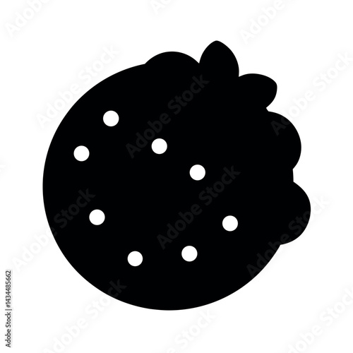 cookie black vector silhouette