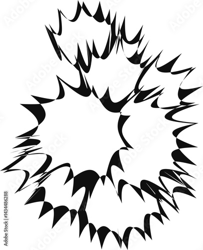 Explosion patterns grouped and merged into a cohesive abstract composition with dynamic energy.