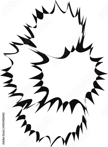 Four explosion patterns merged into a cohesive abstract burst with energetic balance.