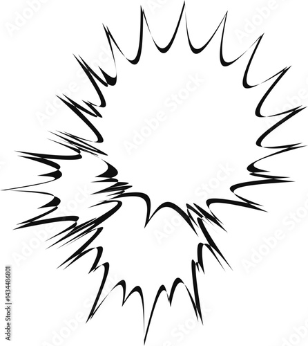 Graphic format of an explosion composed of three overlapping circles merged into a simple design.