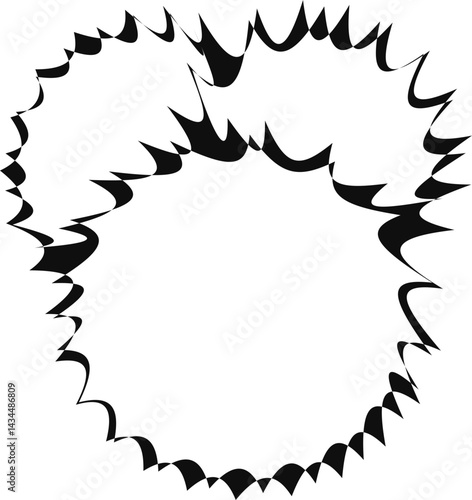 Group of three cartoon explosion outbreaks placed together in a compact arrangement.
