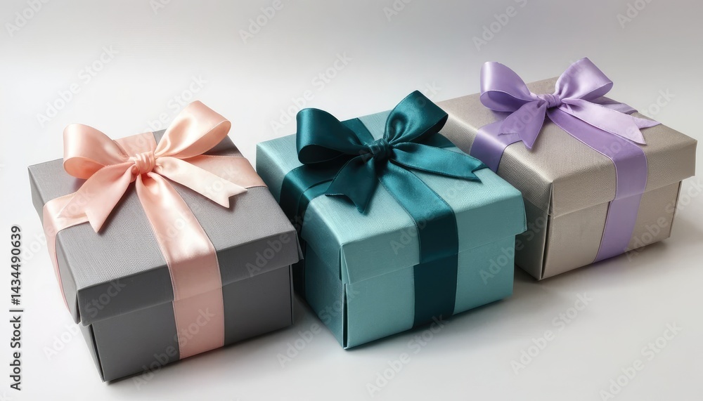 Fototapeta premium Colorful gift box wrapped with ribbon.