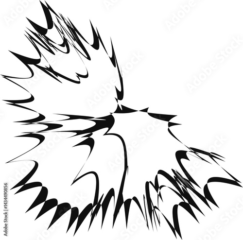 Graphic format of an explosion showing soap-like explosion outbreaks merged and grouped into a cohesive arrangement.