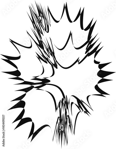 Complex group of explosion shapes merged into a unified abstract formation with dynamic energy patterns.