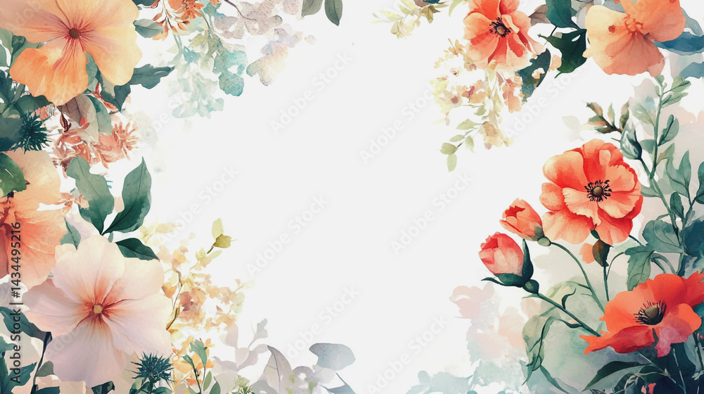 watercolor botanical Lisianthus flowers texture template background.Elegant wedding invitation card background . Minimal hand painted Design for wedding or Valentine's Day watercolor botanical Lisianthus flowers texture template background.Elegant wedding invitation card background . Minimal hand painted Design for wedding or Valentine's Day