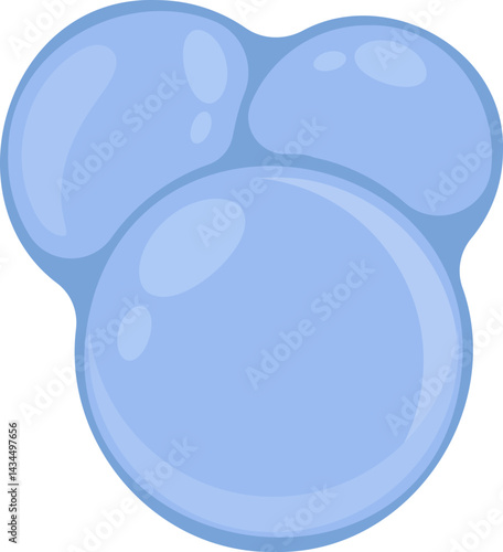 Three soap bubbles grouped closely with subtle reflections and fluid-like qualities.