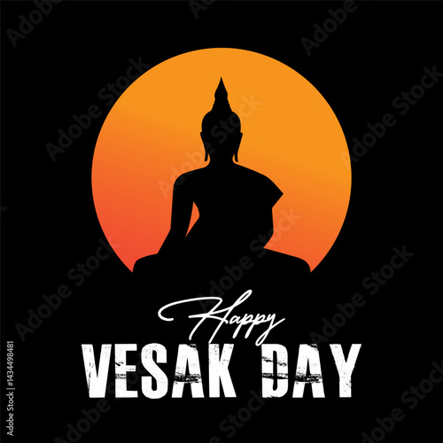 Happy buddha purnima vesak festival social media post design vector