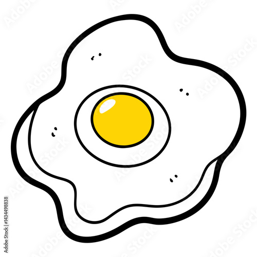fried egg vector illustration