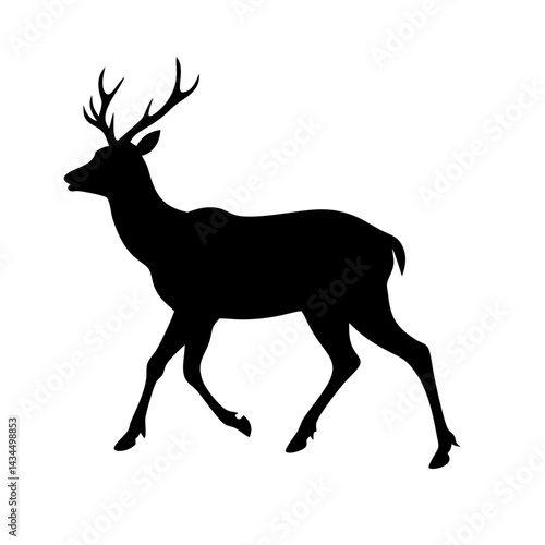 deer icon, deer silhouette vector illustration-simple silhouette illustration of deer,deer vector