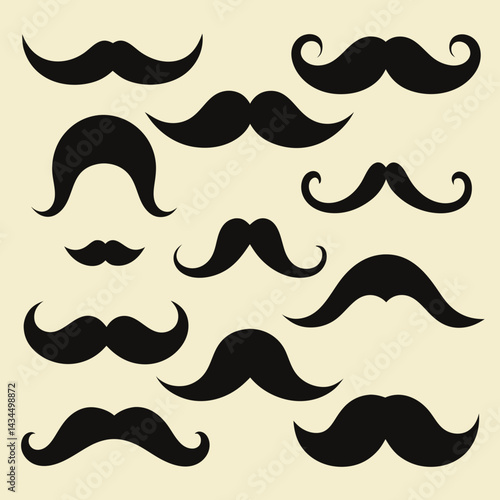 seamless pattern with mustache