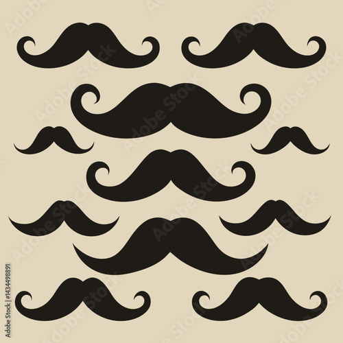 set of mustache