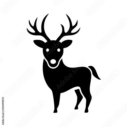 deer icon, deer silhouette vector illustration-simple silhouette illustration of deer,deer vector