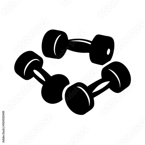 dumbbells icon, dumbbells silhouette vector illustration-simple silhouette illustration of dumbbells,dumbbells vector