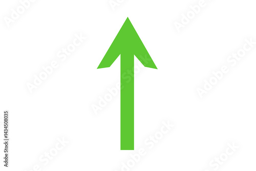 green arrow up side direction isolated on transparent background