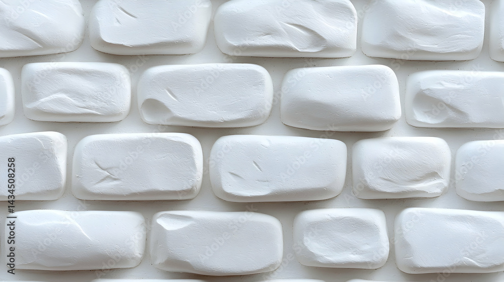 White Brick Wall Texture Background
