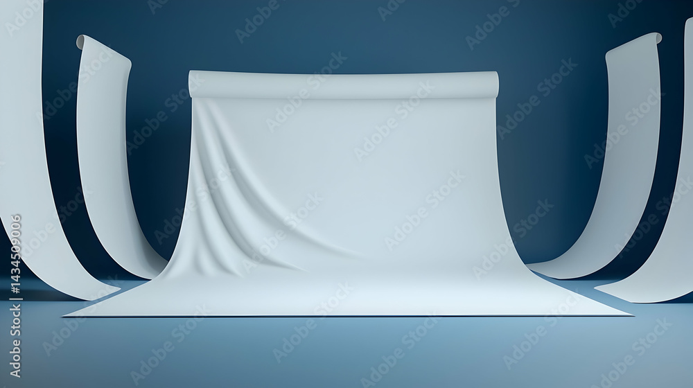 White Fabric Photography Studio Backdrop