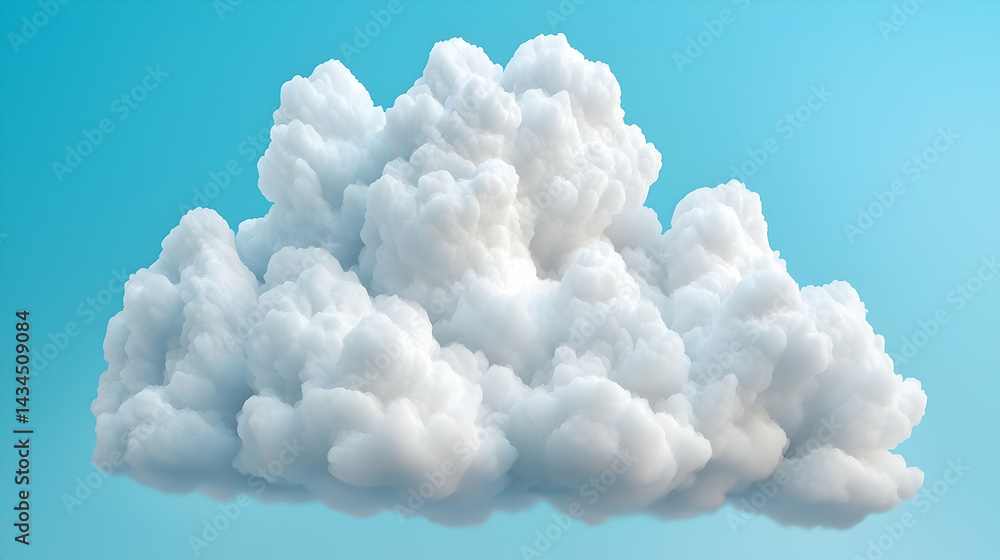 White Fluffy Cloud Shaped Like 2025 Against a Blue Sky