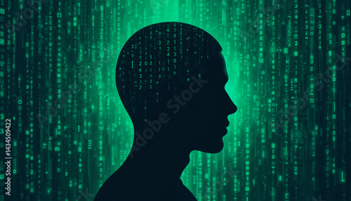 Conceptual Matrix Code Stream on a Dark Background