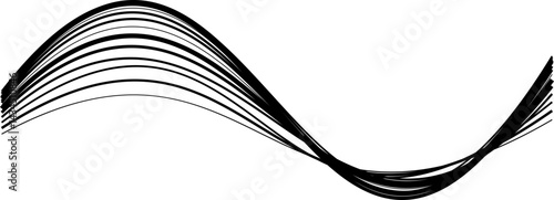 An arrangement of wavy parallel lines creating a sense of continuous motion and energy.