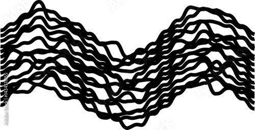 A pattern of wavy parallel lines resembling ink flow and organic wave movement.