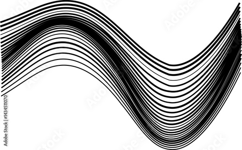 Overlapping wavy lines creating an abstract interference wave pattern.