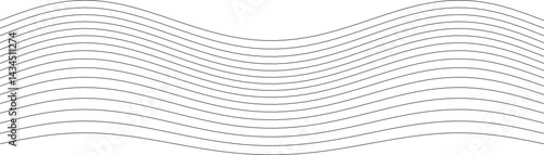 Evenly spaced wavy parallel lines forming a flowing abstract pattern.