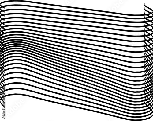 Wavy parallel lines with pixelated edges, forming a digital-style texture.
