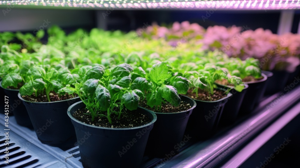 Hightech robot caring hydroponic crops Hightech robot caring hydroponic crops