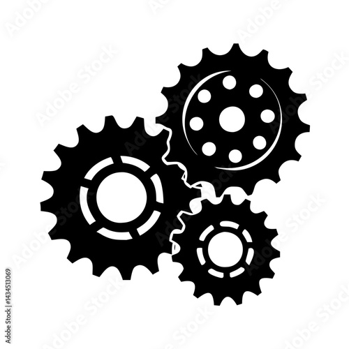 gear wheels icon, gear wheels silhouette vector illustration-simple silhouette illustration of gear wheels,gear wheels vector