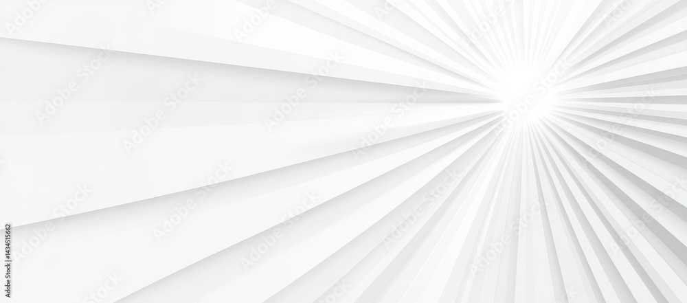 Abstract white background with radial lines converging towards a bright center Abstract white background with radial lines converging towards a bright center