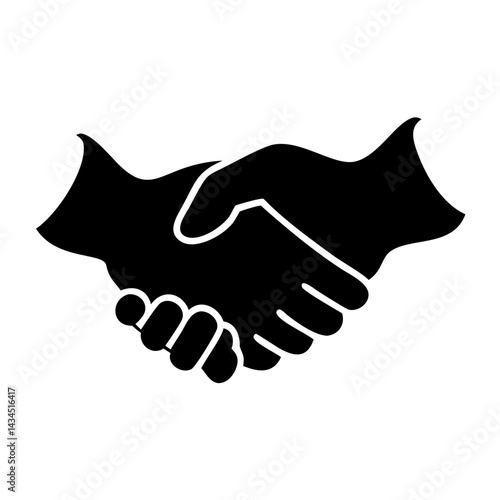 handshake icon, handshake silhouette vector illustration-simple silhouette illustration of handshake,handshake vector