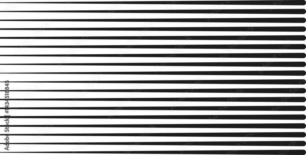 Eighteen evenly spaced parallel lines arranged straight with a continuous flow. Eighteen evenly spaced parallel lines arranged straight with a continuous flow.