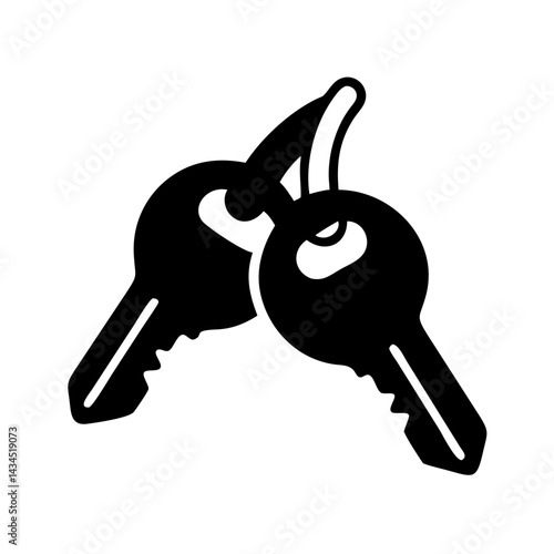 keys icon, keys silhouette vector illustration-simple silhouette illustration of keys,keys vector