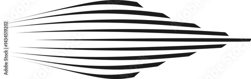 Forty-six parallel lines thickened throughout, suggesting dense motion and energy.