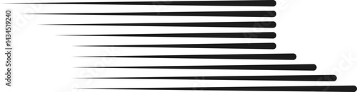 Irregularly spaced parallel lines with varying thickness adding contrast and texture.