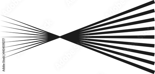 Lines converging toward a central point and radiating outward with directional force.