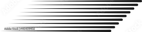 Straight parallel lines ending in a diagonal format, creating a directional edge.