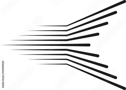 Parallel lines with triangular ends and thick irradiated edges, enhancing visual impact.