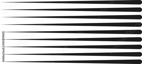 Parallel lines gradually thinning, creating a tapering visual effect.