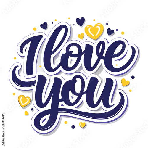 Love message with hearts