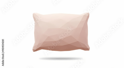 Obraz na płótnie Low-Poly Pillow Design in Soft Peach Color w salonie