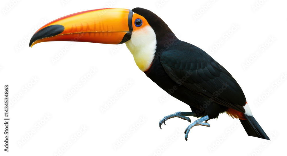 Naklejka premium Isolated Toucan Bird Standing Isolated