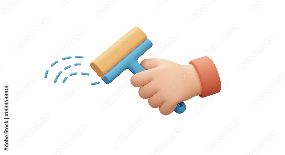 Isolated Hand Cleaning with Sponge